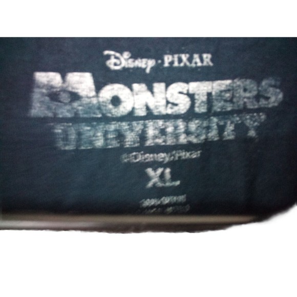 Disney Store Monsters University XL Blue Solid Short Slv Big Monsters On Campus - Picture 2 of 5